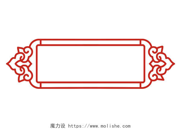 中国式古风红色边框